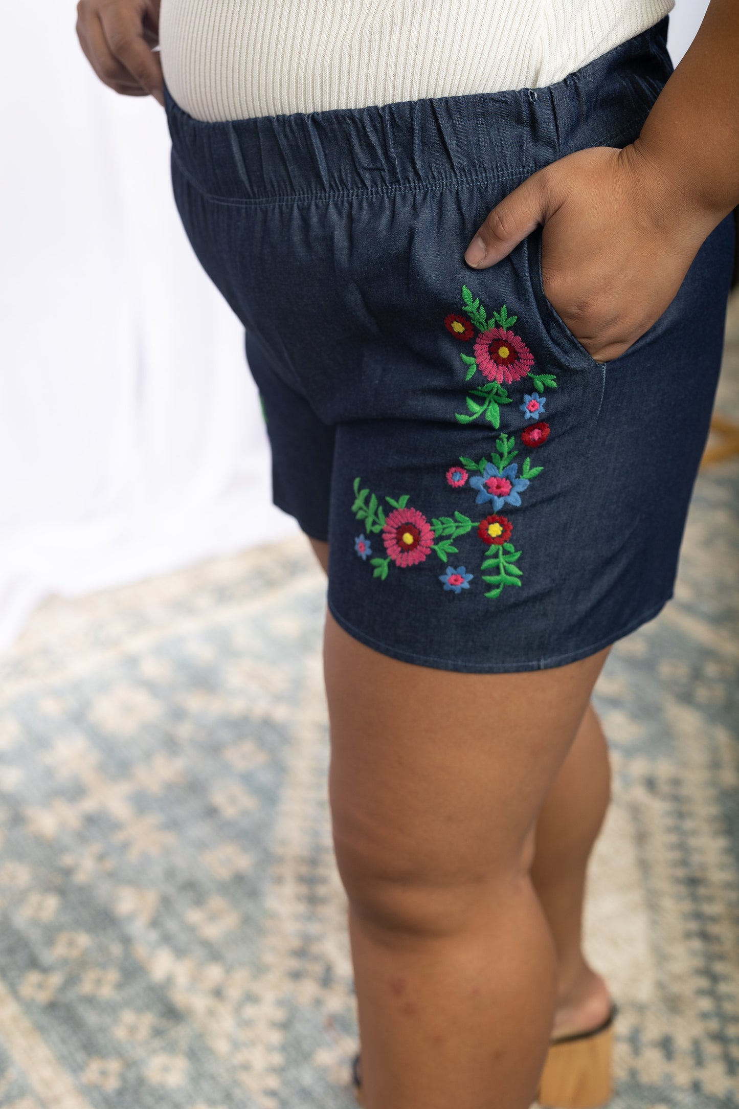 Embroidered Paradise Shorts