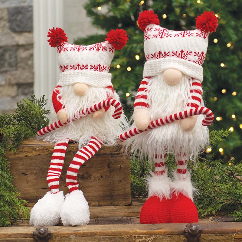 Candy Cane Standing or Dangle Leg Gnomes
