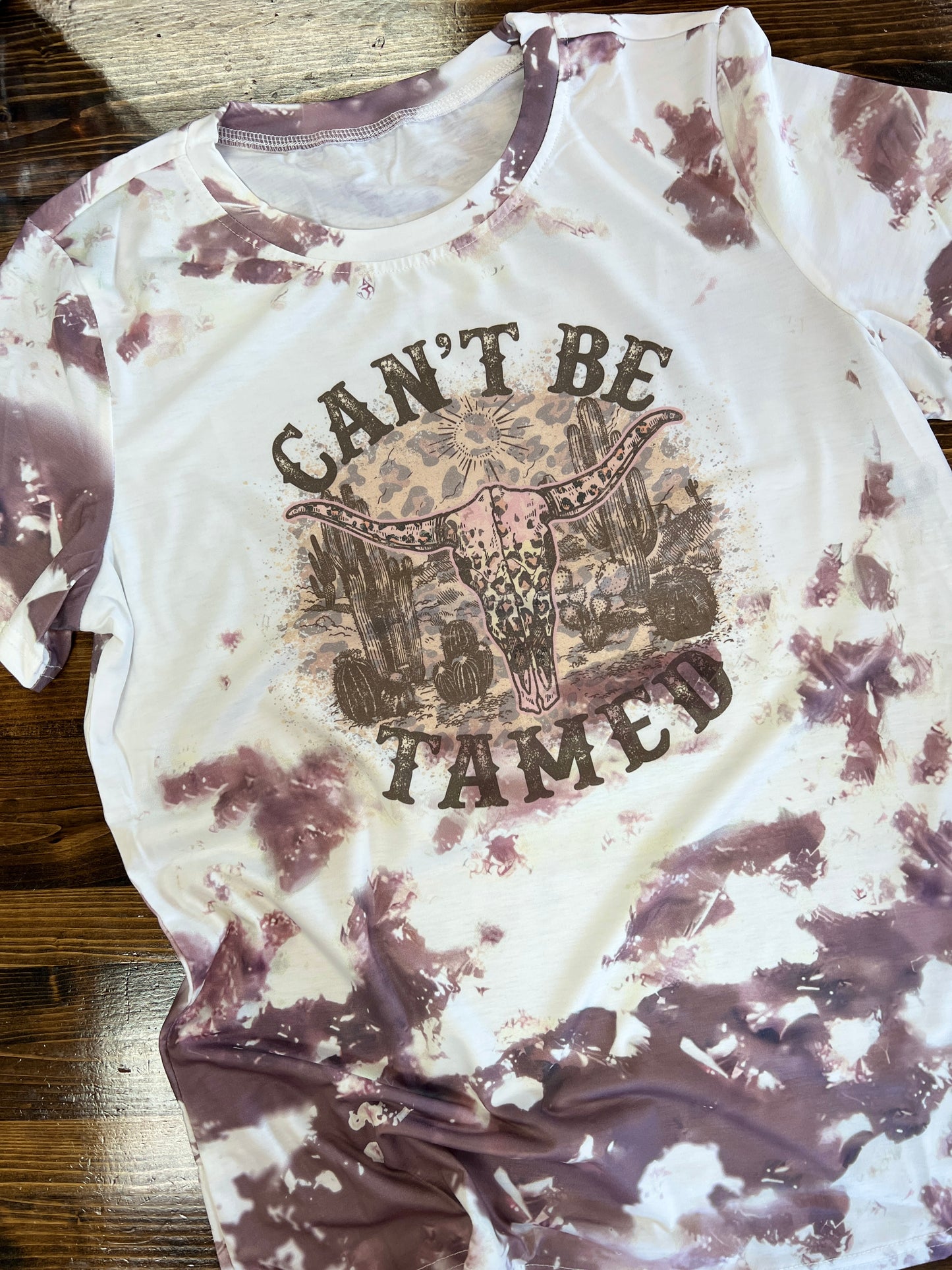 Cant be Tamed Bleached Graphic Tee