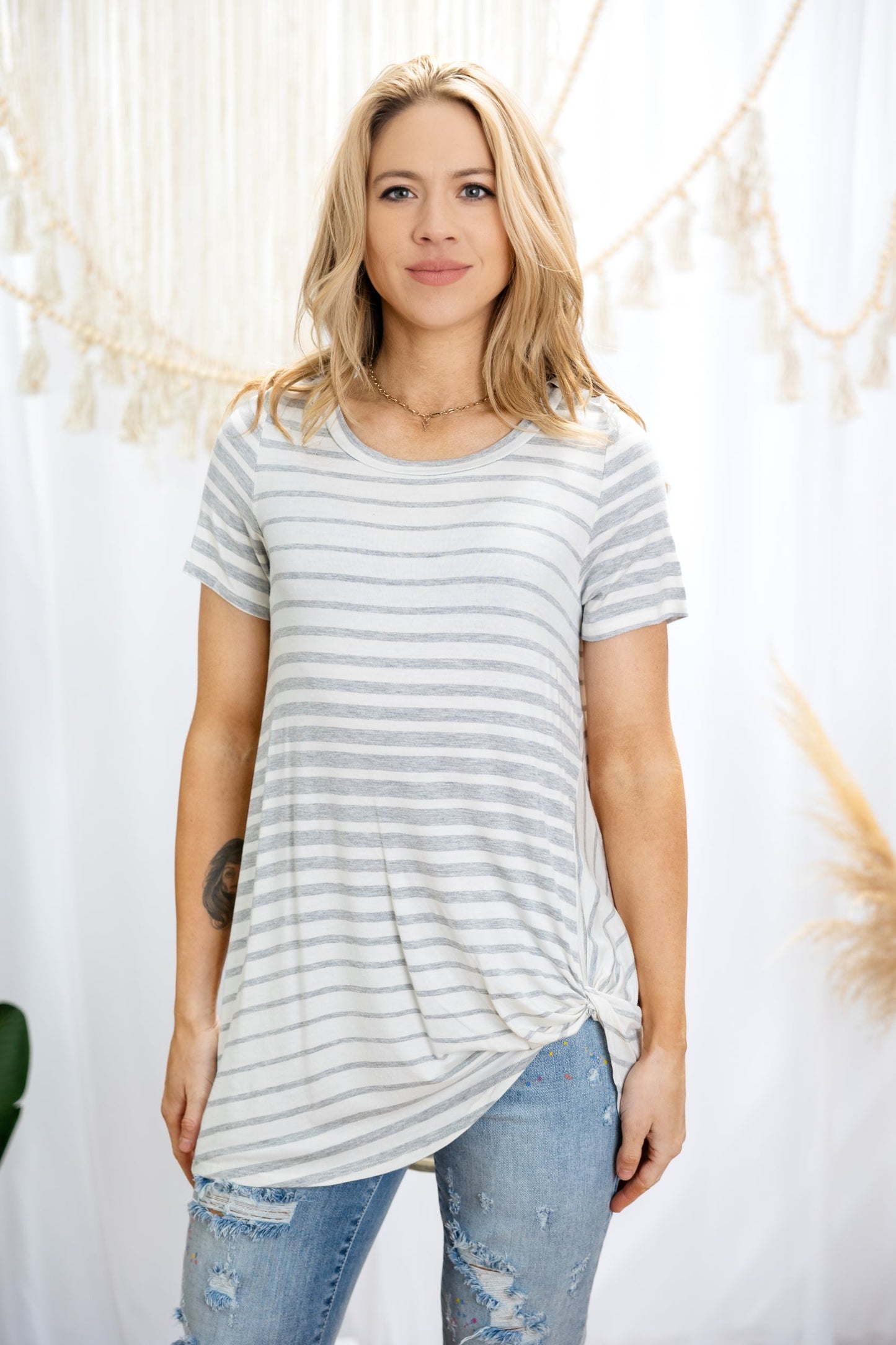 Gradiently Striped Tunic
