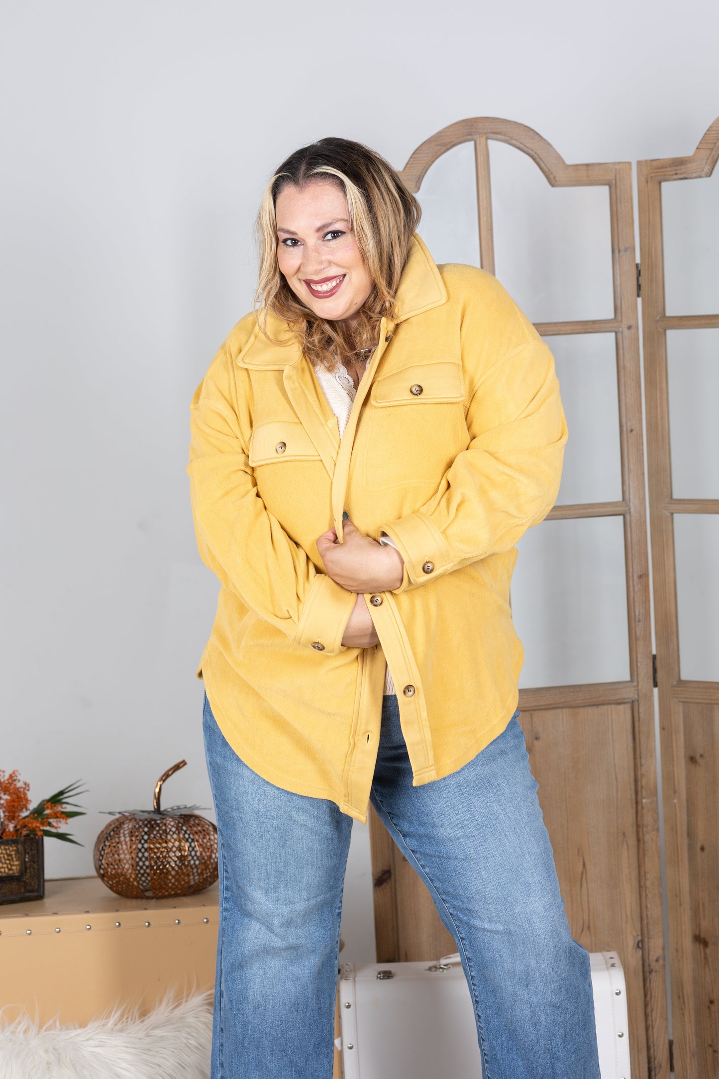 Baby It's Cold Outside - Mustard Shacket