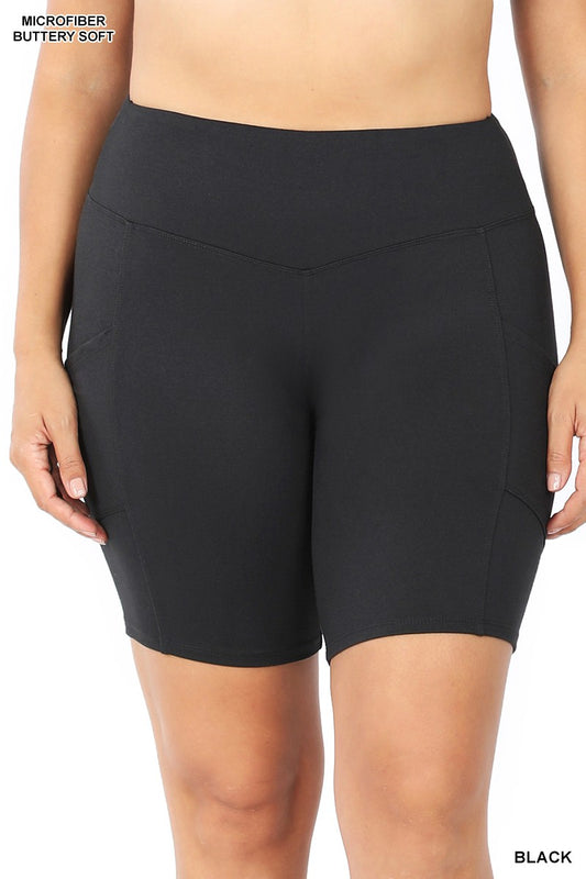 Microfiber Athletic Shorts with Side Pockets