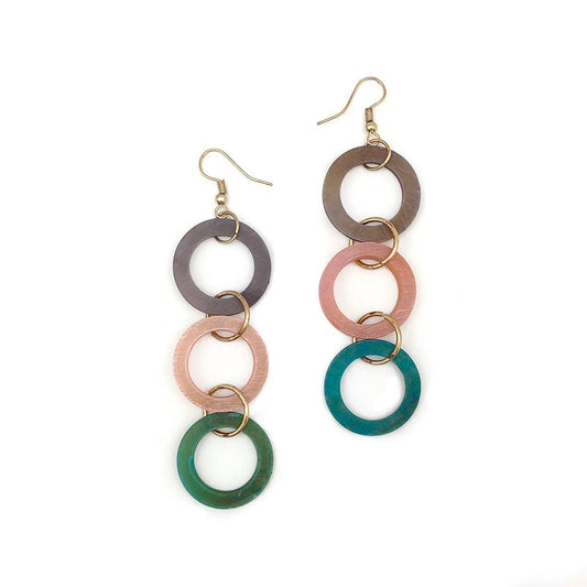Omala Wildberry Collection Earrings - Three Rings